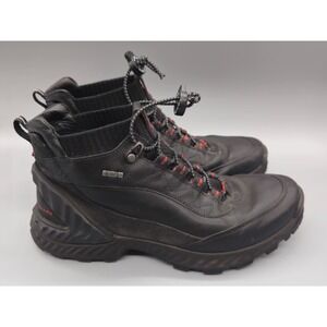 Ecco Exohike Boot Women's 39 Black Leather Lace Up Ankle Gore-Tex Booties